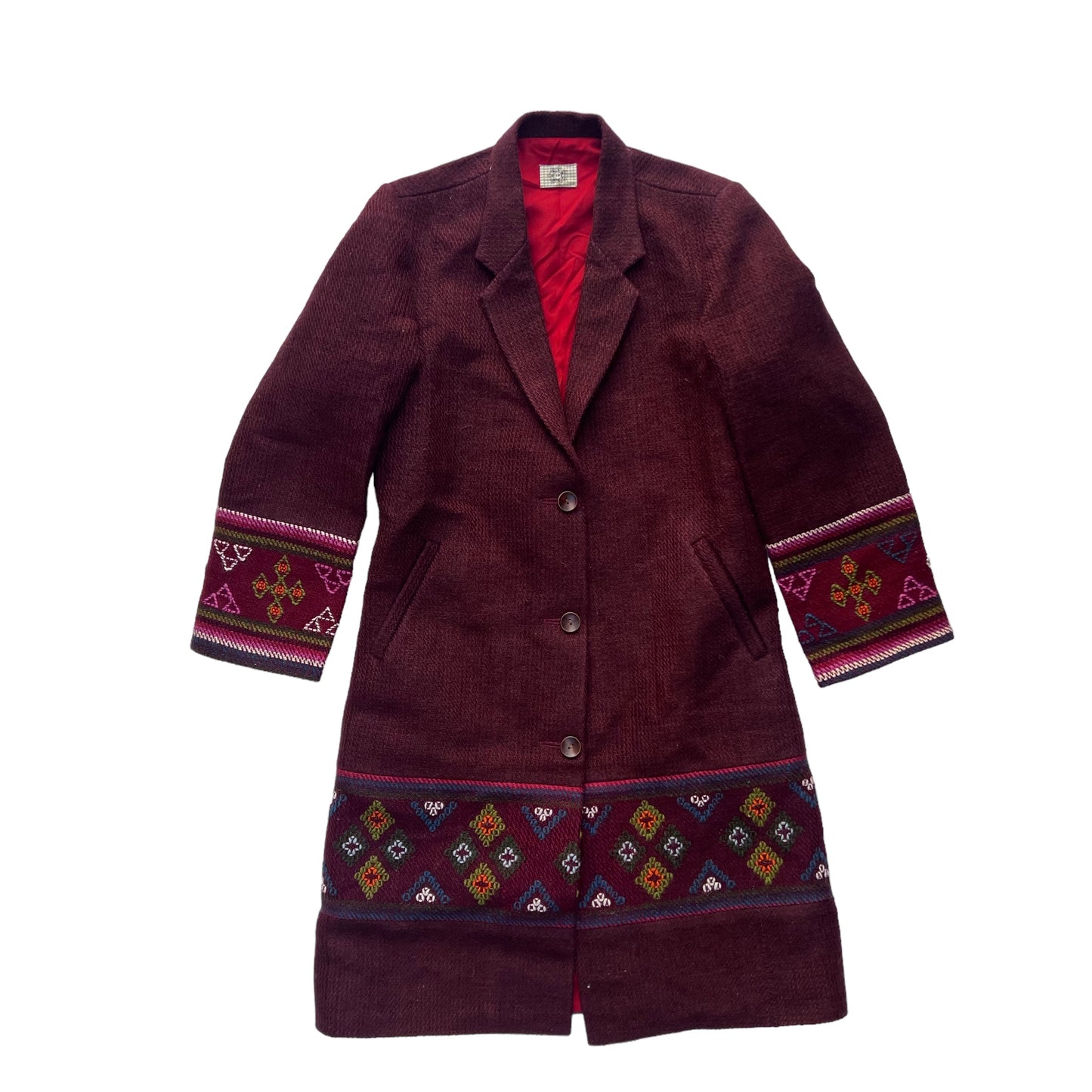 Yatha Over Coat (Maroon)